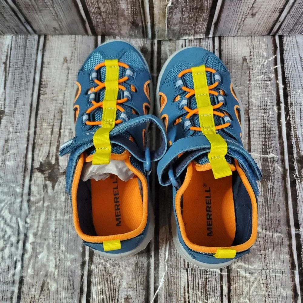 Merrell Youth Hydro Trekker MK166972 Navy Orange Sandal Size 12 M